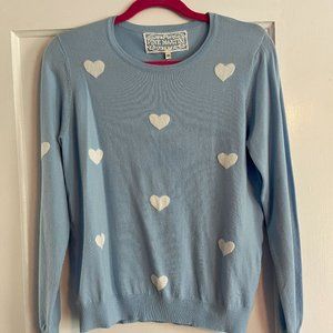 Pink Martini Light Blue with Hearts Sweater_Size X-Small_Never worn